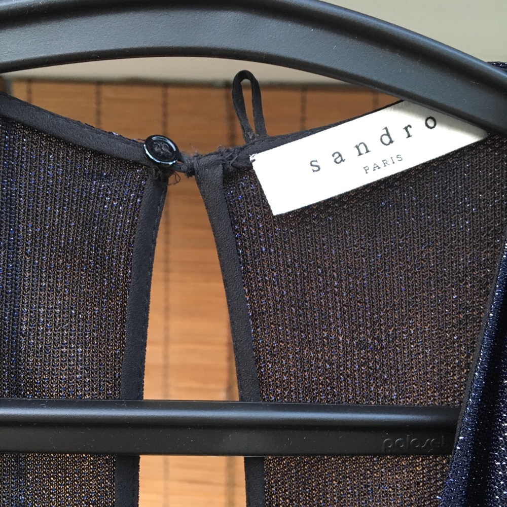 Sandro Metallic Woven Mini Dress - Picture 5 of 6